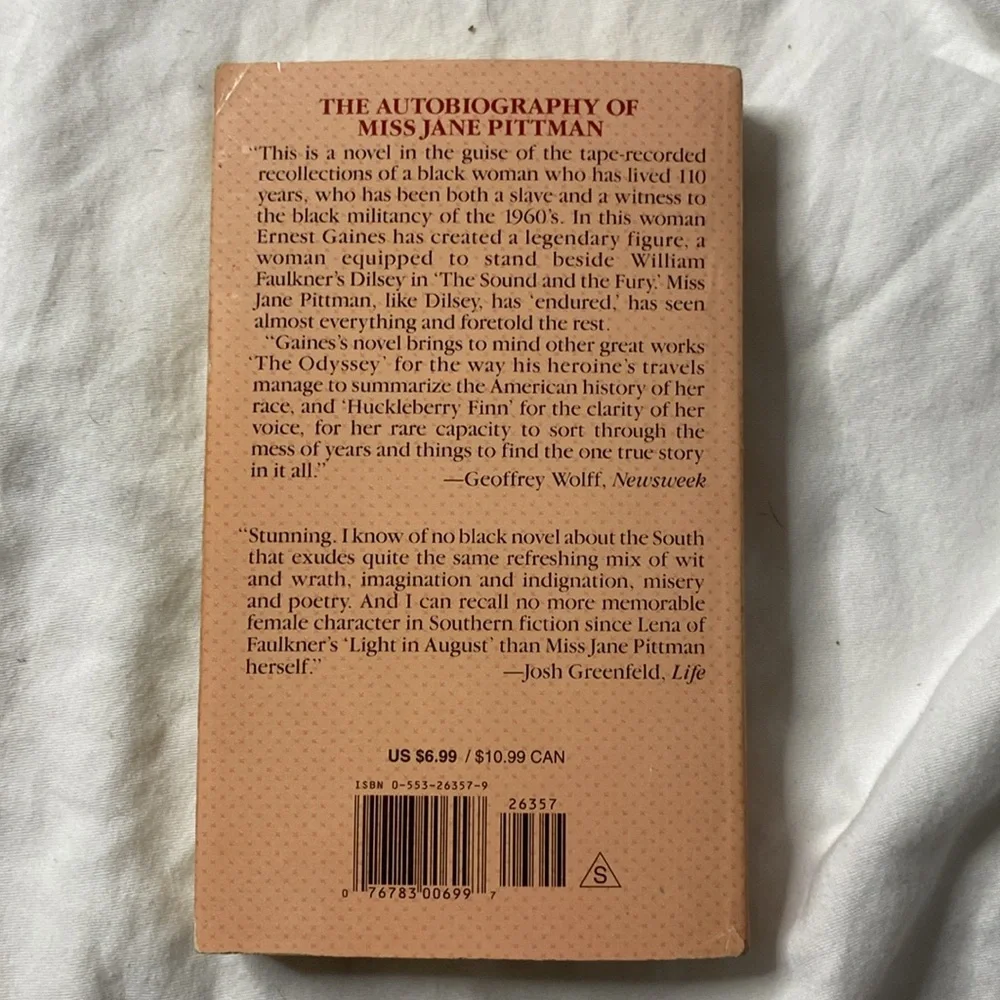 The Autobiography of Miss Jane Pittman‎ - Paperback By Ernest J. Gaines - GOOD